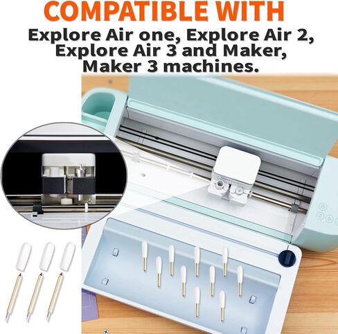 THANMO 10 pcs Premium Fine Point Replacement Blade Compatible with Maker 3/Maker/Explore 3/Explore Air 2/Air,Blade Perfect for Cutting Cuts Glitter Vinyl,Cardstock,Faux,Adhesive Foil,Vellum and Etc in Saudi Arabia