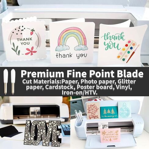 THANMO 10 pcs Premium Fine Point Replacement Blade Compatible with Maker 3/Maker/Explore 3/Explore Air 2/Air,Blade Perfect for Cutting Cuts Glitter Vinyl,Cardstock,Faux,Adhesive Foil,Vellum and Etc in Saudi Arabia