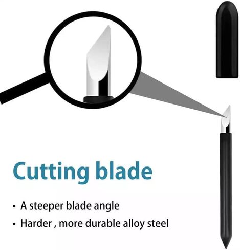 شفرة Dreamlee Explore Deep Cut وغطاء لصانع Cricut، شفرة بديلة ذات نقطة عميقة متوافقة مع Cricut Explore Air 2/ Air 3/ Cricut Maker/Maker 3 آلات قطع (تتضمن شفرتين) in Saudi Arabia