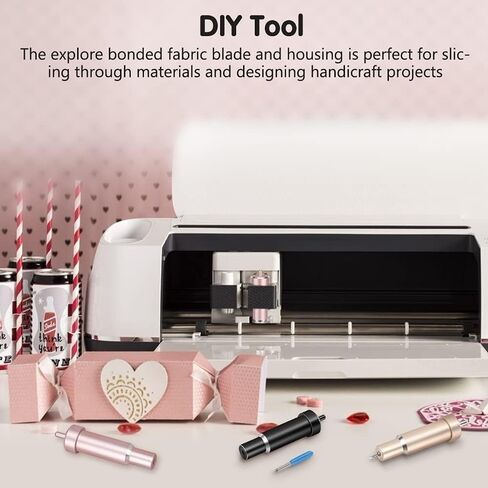 شفرة Dreamlee Explore Deep Cut وغطاء لصانع Cricut، شفرة بديلة ذات نقطة عميقة متوافقة مع Cricut Explore Air 2/ Air 3/ Cricut Maker/Maker 3 آلات قطع (تتضمن شفرتين) in Saudi Arabia