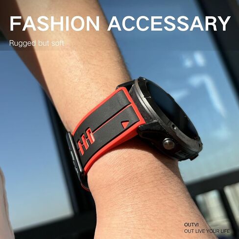 22mm watch band for garmin fenix 7 fenix 6 pro solar fenix 5 quick release dual color silicone watch strap for garmin instinct 2 solar forerunner 965 955 945 epix 2 pro in Saudi Arabia