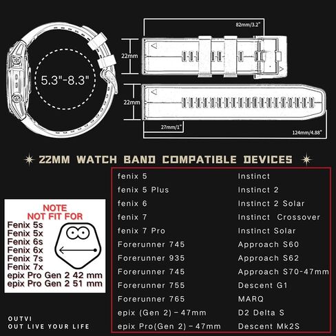 22mm watch band for garmin fenix 7 fenix 6 pro solar fenix 5 quick release dual color silicone watch strap for garmin instinct 2 solar forerunner 965 955 945 epix 2 pro in Saudi Arabia