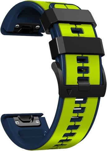 22mm watch band for garmin fenix 7 fenix 6 pro solar fenix 5 quick release dual color silicone watch strap for garmin instinct 2 solar forerunner 965 955 945 epix 2 pro in Saudi Arabia