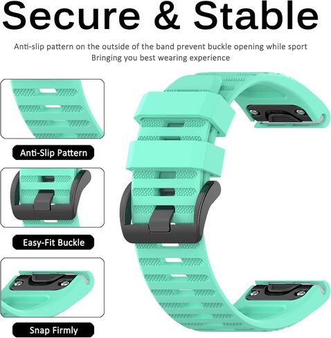 Miimall متوافق مع سوار السيليكون Garmin Fenix ​​7S، سوار معصم رياضي ناعم للنساء والرجال حزام بديل مرن لـ Garmin Fenix ​​20mm 7S/7S Solar/7S Sapphire Solar/6S/5S (أسود) in Saudi Arabia
