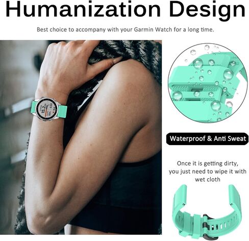 Miimall متوافق مع سوار السيليكون Garmin Fenix ​​7S، سوار معصم رياضي ناعم للنساء والرجال حزام بديل مرن لـ Garmin Fenix ​​20mm 7S/7S Solar/7S Sapphire Solar/6S/5S (أسود) in Saudi Arabia