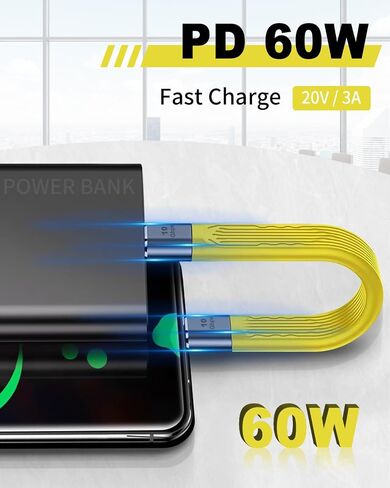 Duttek Short USB C Cable 5Inch, 10Gbps Short USB C to USB C Cable, USB C Male to Male Cable Support 60W PD Fast Charging, 4K Video and Data Sync for MacBook Laptop, Tablet, Monitor, Smartphone. in Saudi Arabia