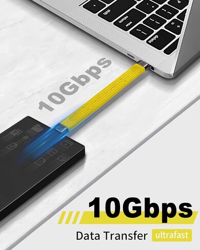 Duttek Short USB C Cable 5Inch, 10Gbps Short USB C to USB C Cable, USB C Male to Male Cable Support 60W PD Fast Charging, 4K Video and Data Sync for MacBook Laptop, Tablet, Monitor, Smartphone. in Saudi Arabia