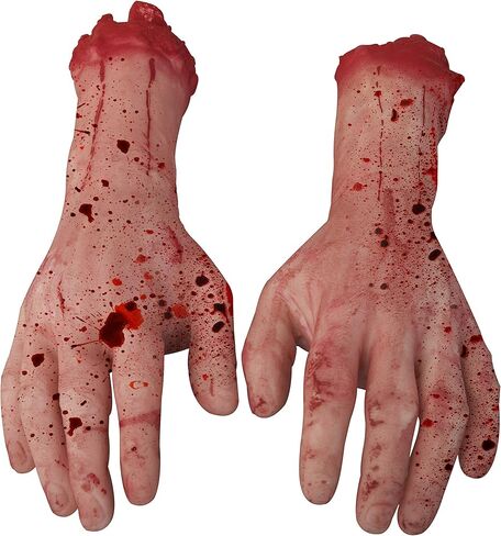 TAIELIK Halloween يد مزيفة وأذرع بشرية مزيفة وأجزاء من الجسم مقطوعة لتزيين الهالوين in Kuwait