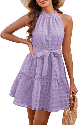 فستان Zexxxy نسائي قصير بدون أكمام على شكل حرف A وحفلات الكوكتيل مع جيب in Kuwait