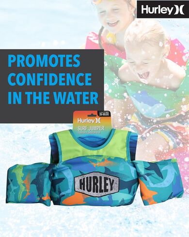 Hurley Toddler Pool Floatie - Learn to Swim Safety Float Swimming Jacket - Kids Trainer Swim Vest - Boy/Girl 1-2 yrs 20-50 lb in Saudi Arabia