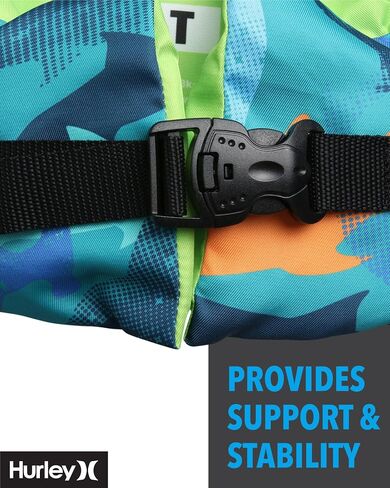 Hurley Toddler Pool Floatie - Learn to Swim Safety Float Swimming Jacket - Kids Trainer Swim Vest - Boy/Girl 1-2 yrs 20-50 lb in Saudi Arabia