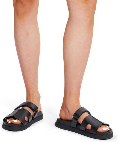DREAM PAIRS Women's Flat Slide Sandals, Comfortable Slip On Platform Sandals For Women Dressy Summer in Saudi Arabia