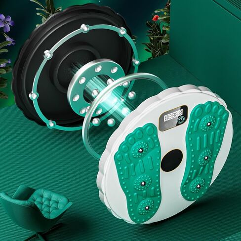 لوح ملتوي لتمارين بناء الجسم واللياقة البدنية مع عداد إلكتروني، قرص لف الخصر لتدريب القوة الأساسية والتخسيس مع 6 خرزات مغناطيسية وقاعدة مضادة للانزلاق (أرجواني) in Kuwait