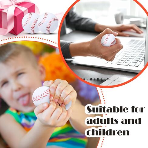 Sratte 100 Pcs Mini Baseball Balls Baseball Stress Balls Bulk 2.5 Inch Foam Baseball Ball Squeeze Small Foam Balls Sports Balls Baseball Party Favors for Anxiety Relief Birthday Party Supplies in Saudi Arabia