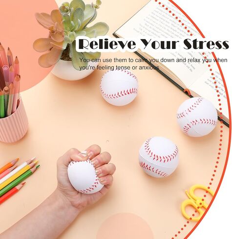 Sratte 100 Pcs Mini Baseball Balls Baseball Stress Balls Bulk 2.5 Inch Foam Baseball Ball Squeeze Small Foam Balls Sports Balls Baseball Party Favors for Anxiety Relief Birthday Party Supplies in Saudi Arabia