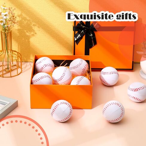 Sratte 100 Pcs Mini Baseball Balls Baseball Stress Balls Bulk 2.5 Inch Foam Baseball Ball Squeeze Small Foam Balls Sports Balls Baseball Party Favors for Anxiety Relief Birthday Party Supplies in Saudi Arabia