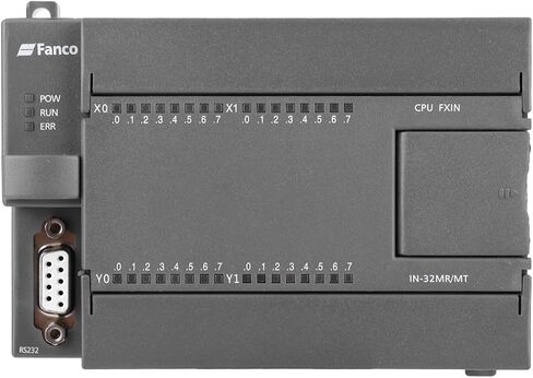 PLC Controller, DC24V Programmable Logic Controller 4 Channel 100K Pulse 32bit MCU Industrial Control Board with Housing for FX1N-32MT, 16 Point Input 16 Transistor Output in Saudi Arabia