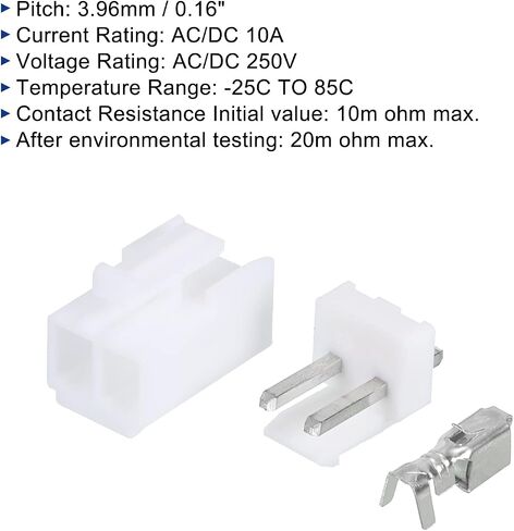 MECCANIXITY PCB Connectors 3.96mm Pitch Pin Crimp Header Contact for Printed Circuit Boards 1 Set in Saudi Arabia