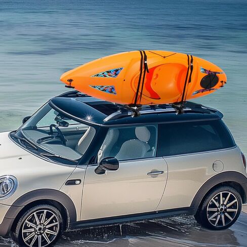 حامل سقف VEVOR Kayak زوج واحد من J-Bar، رف سقف ناعم، ربط علوي للتثبيت، حامل لقوارب الكاياك، لوح ركوب الأمواج، الزورق، SUP، لوح التزلج، مثبت على السيارة، سيارات الدفع الرباعي، الشاحنة، 2 قوارب الكاياك in Kuwait