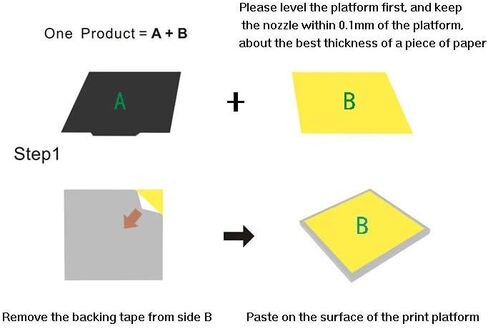 Befenybay Hot Professional Flexible Removable Magnetic Build Surface 220x220mm (A+B) for 3D Printer Heated Bed (220x220mm) in Kuwait