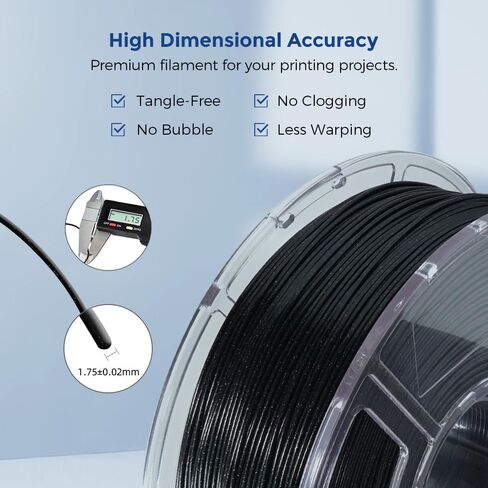 Polyfaire ASA Filament 1.75mm, Anti-UV ASA 3D Printer Filament, Dimensional Accuracy +/- 0.02mm, Heat & Weather Resistant ASA 3D Filament Perfect for Printing Outdoor Functional Parts (Black) in Saudi Arabia