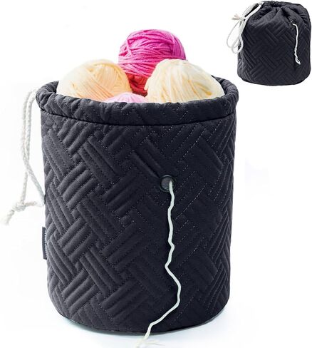 MYBAGZING Small Yarn Bag, Canvas Crochet Bag Organizer, Knitting Bag, Mini Yarn Storage Bags Yarn for Crocheting, Yarn Holder for Crochet Beginner,Knitting & Crochet Supplies in Kuwait