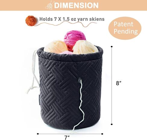 MYBAGZING Small Yarn Bag, Canvas Crochet Bag Organizer, Knitting Bag, Mini Yarn Storage Bags Yarn for Crocheting, Yarn Holder for Crochet Beginner,Knitting & Crochet Supplies in Kuwait