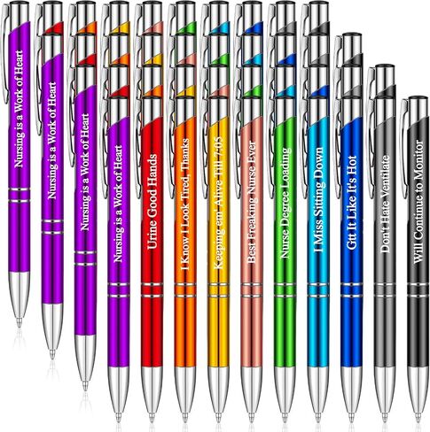 Eaasty Nurse Pens Funny, Inspirational Ballpoint Pens Medical Themed Pens Novelty Pens Office Supplies for Nurse Doctor Teachers Students Women Men, 10 Styles (20 Pcs) in Saudi Arabia