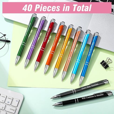 Eaasty Nurse Pens Funny, Inspirational Ballpoint Pens Medical Themed Pens Novelty Pens Office Supplies for Nurse Doctor Teachers Students Women Men, 10 Styles (20 Pcs) in Saudi Arabia