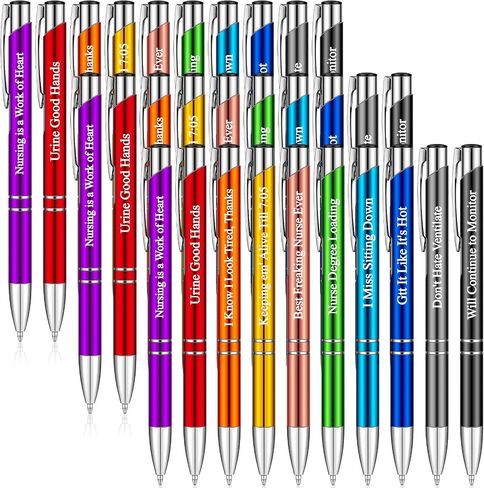 Eaasty Nurse Pens Funny, Inspirational Ballpoint Pens Medical Themed Pens Novelty Pens Office Supplies for Nurse Doctor Teachers Students Women Men, 10 Styles (20 Pcs) in Saudi Arabia