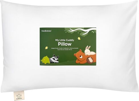 وسادة طفل صغير مع كيس وسادة - 13x18 وسادة My Little Cuddly، فسكوز مشتق من وسائد أطفال الخيزران للنوم، وسادة أطفال، وسائد سفر صغيرة، وسادة سرير صغيرة للأطفال الصغار (Elly) in Saudi Arabia