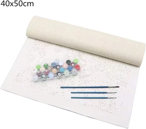 مجموعات الطلاء بالأرقام من EHIOR، لوحة أكريليك DIY مقاس 16 × 20 بوصة للأطفال والكبار المبتدئين مع مكبر 3X وفرش ودهانات ودليل - قطة نيون (بدون إطار) in Kuwait