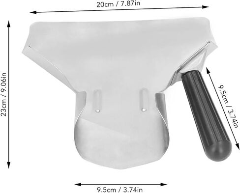 مغرفة القلي الفرنسية، مغرفة رقائق البطاطس المقلية المجرفة، مغرفة القلي الفرنسي للطعام، مغرفة من الفولاذ المقاوم للصدأ بمقبض مرن متعدد الوظائف لحقيبة الفشار لرقائق الطعام والحلوى أداة تقديم المساعدة in Kuwait