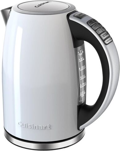 Cuisinart 1.7-Liter Stainless Steel Cordless Electric Kettle with 6 Preset Temperatures (White), CPK-17 in Kuwait