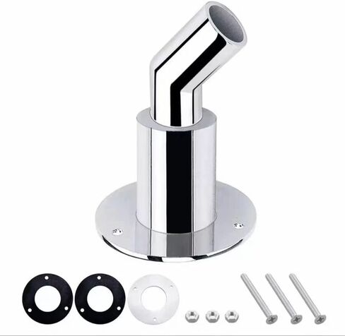 GAOERFU من خلال هيكل عادم الجلد المناسب، 24 مم سخان الديزل أنبوب العادم أنبوب مأخذ الأجهزة، 316 الفولاذ المقاوم للصدأ تركيب الديزل وقوف السيارات قارب سخانات شاحنة السيارات البحرية، مع البراغي والصواميل بزاوية in Kuwait