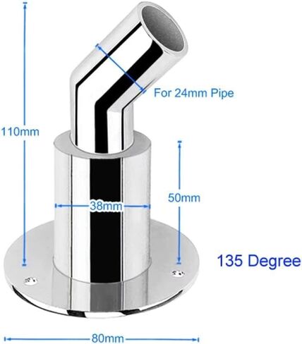 GAOERFU من خلال هيكل عادم الجلد المناسب، 24 مم سخان الديزل أنبوب العادم أنبوب مأخذ الأجهزة، 316 الفولاذ المقاوم للصدأ تركيب الديزل وقوف السيارات قارب سخانات شاحنة السيارات البحرية، مع البراغي والصواميل بزاوية in Kuwait