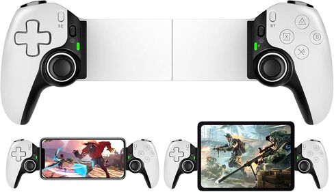 وحدة تحكم الألعاب المحمولة لجهاز PS5 Game Streming، متوافقة مع أجهزة iPhone/iPad/Android/iOS/N·S/PC/PS3/PS4/Switch، وحدة تحكم ألعاب 5.2 BT، وحدات تحكم لوحة ألعاب لاسلكية مع عصا تحكم بتأثير Hall، جيروسكوب بـ 6 محاور in Saudi Arabia