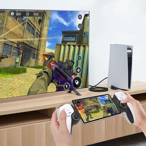 وحدة تحكم الألعاب المحمولة لجهاز PS5 Game Streming، متوافقة مع أجهزة iPhone/iPad/Android/iOS/N·S/PC/PS3/PS4/Switch، وحدة تحكم ألعاب 5.2 BT، وحدات تحكم لوحة ألعاب لاسلكية مع عصا تحكم بتأثير Hall، جيروسكوب بـ 6 محاور in Saudi Arabia