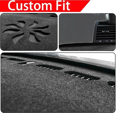 SENSHINE for Toyota Camry Accessories 2018-2022 2023 2024 Dashboard Cover Center Console Cover Dash Mat Carpet Protector Sunshield Cover Custom Fit, Black Trim in Kuwait