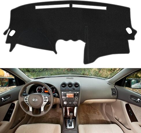 وسادة غطاء لوحة القيادة MODIGT متوافقة مع Nissan Altima 2007 2008 2009 2010 2011 2012 Nissan Altima Sedan Coupe غير وهج واقي من الشمس غطاء لوحة القيادة أسود in Saudi Arabia