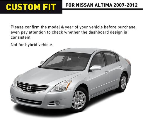 وسادة غطاء لوحة القيادة MODIGT متوافقة مع Nissan Altima 2007 2008 2009 2010 2011 2012 Nissan Altima Sedan Coupe غير وهج واقي من الشمس غطاء لوحة القيادة أسود in Saudi Arabia