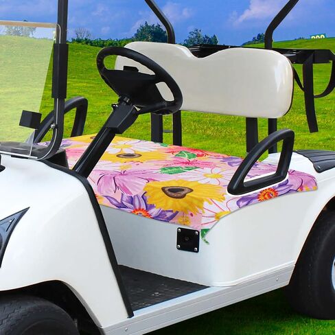 QIULIBMH Golf Cart Seat Covers 100% Microfiber Stripe Golf Cart Seat Towel Blanket Fits Most Golf Cart Seat Golf Cart Accessories 51''x 31'' in Saudi Arabia