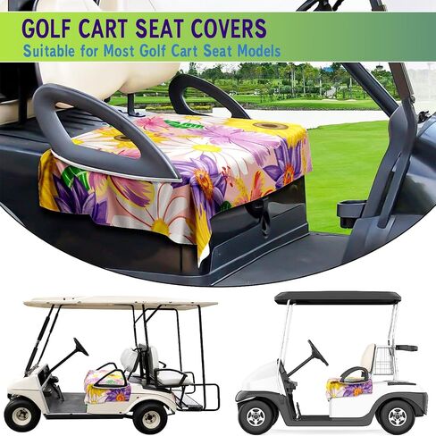 QIULIBMH Golf Cart Seat Covers 100% Microfiber Stripe Golf Cart Seat Towel Blanket Fits Most Golf Cart Seat Golf Cart Accessories 51''x 31'' in Saudi Arabia