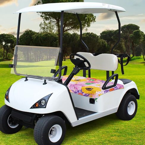 QIULIBMH Golf Cart Seat Covers 100% Microfiber Stripe Golf Cart Seat Towel Blanket Fits Most Golf Cart Seat Golf Cart Accessories 51''x 31'' in Saudi Arabia