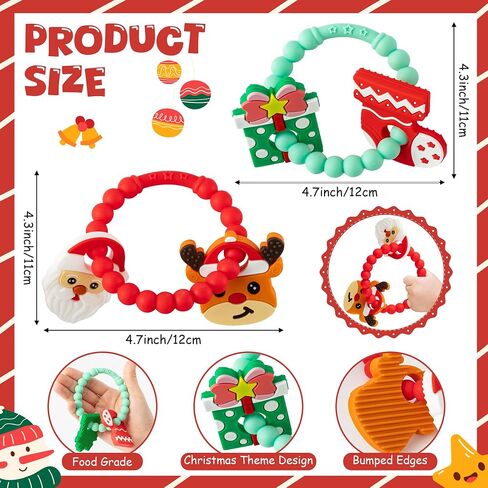 ألعاب Silicone Teether للأطفال - 2Ooya 2pcs Summer Ocean Beach تحت عنوان الحلقة الخاتمة الرضع للرضيع ، والرضيع الصغار مضغ ألعاب الصبي حديث الولادة والفتاة استحمام الطفل عيد ميلاد in Kuwait