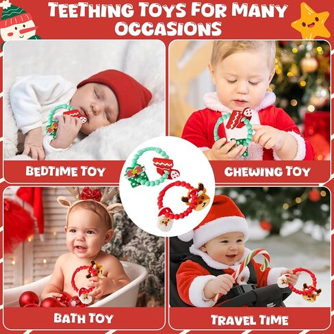 ألعاب Silicone Teether للأطفال - 2Ooya 2pcs Summer Ocean Beach تحت عنوان الحلقة الخاتمة الرضع للرضيع ، والرضيع الصغار مضغ ألعاب الصبي حديث الولادة والفتاة استحمام الطفل عيد ميلاد in Kuwait
