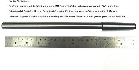 Precision Lathe Mandrel Bar 2MT - Alloy Steel EN31 -For Head & Tailstock محاذاة in Kuwait