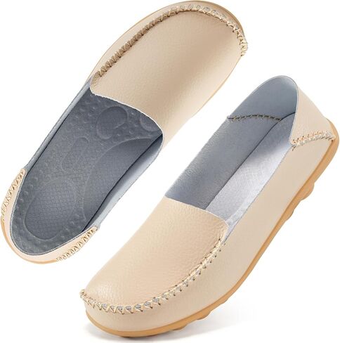 Ecetana Loafers for Women Penny Shoes Comfortable Slip On Casual Womens Loafers Fashion Moccasins Lightweight Round Toe Driving Flats Boat Shoes in Kuwait