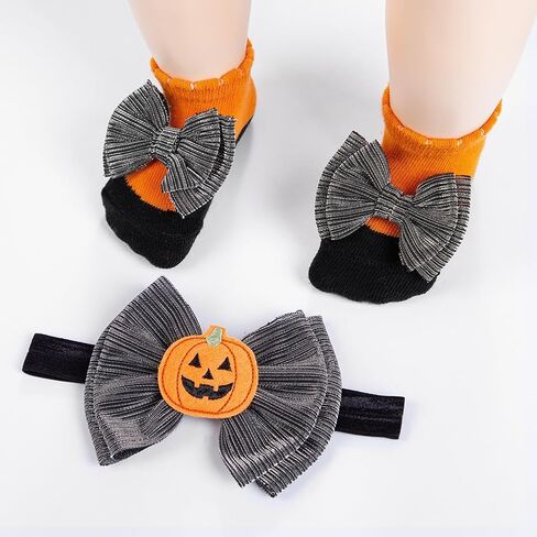 Baby Lace Bow Beach and Sock Set ، Toddler Infant Cotton Cotton Socks Baptism Beadband White Bridgening Beads TSFD57 (White ، Size Free) in Kuwait