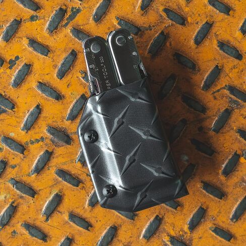 غمد Clip & Carry Kydex متعدد المهام لـ Leatherman Supertool 300 - حافظة حامل للحمل اليومي - صنع في الولايات المتحدة الأمريكية - أسود (الأدوات المتعددة غير متضمنة) in Kuwait